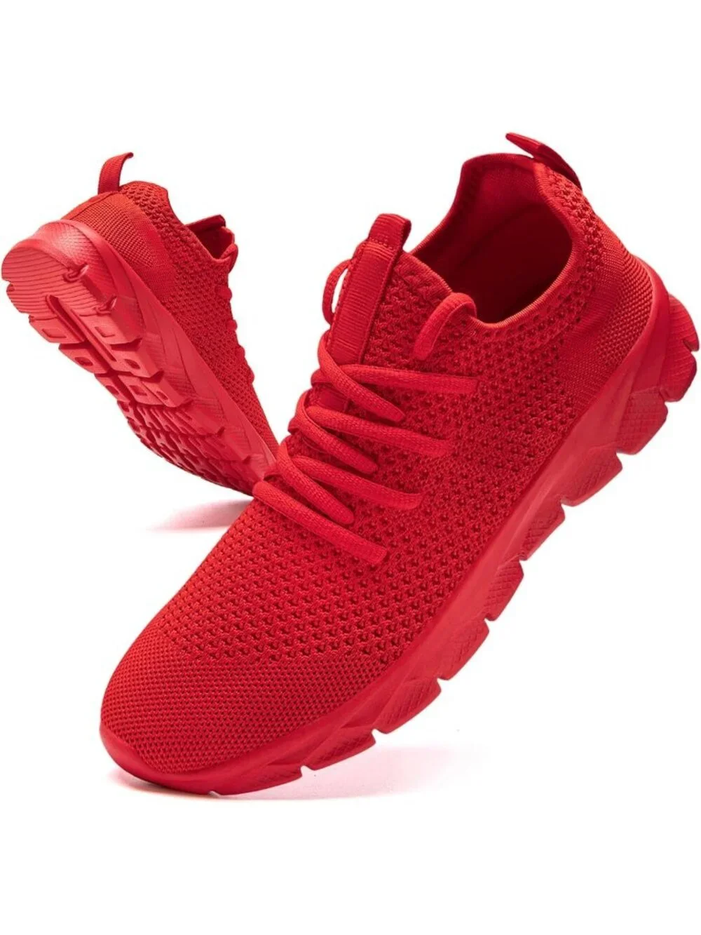 Men's Red Running Shoes Fashion Sneakers Tennis Walking Casual Athletic Shoes